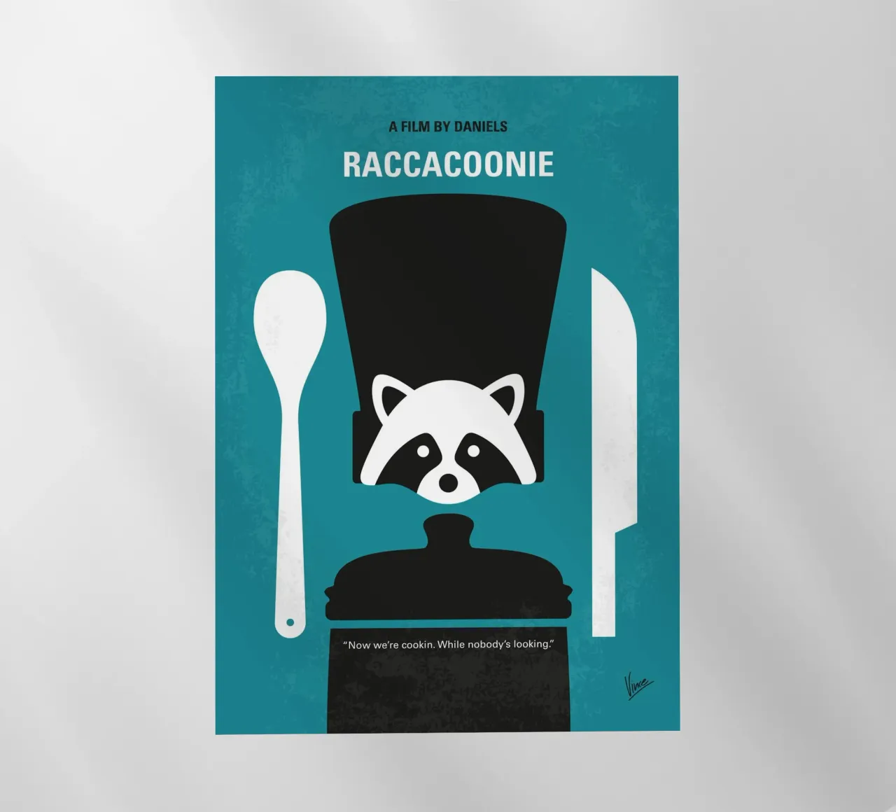 No1381 My Raccacoonie minimal movie poster pellicola backlit da Chungkong