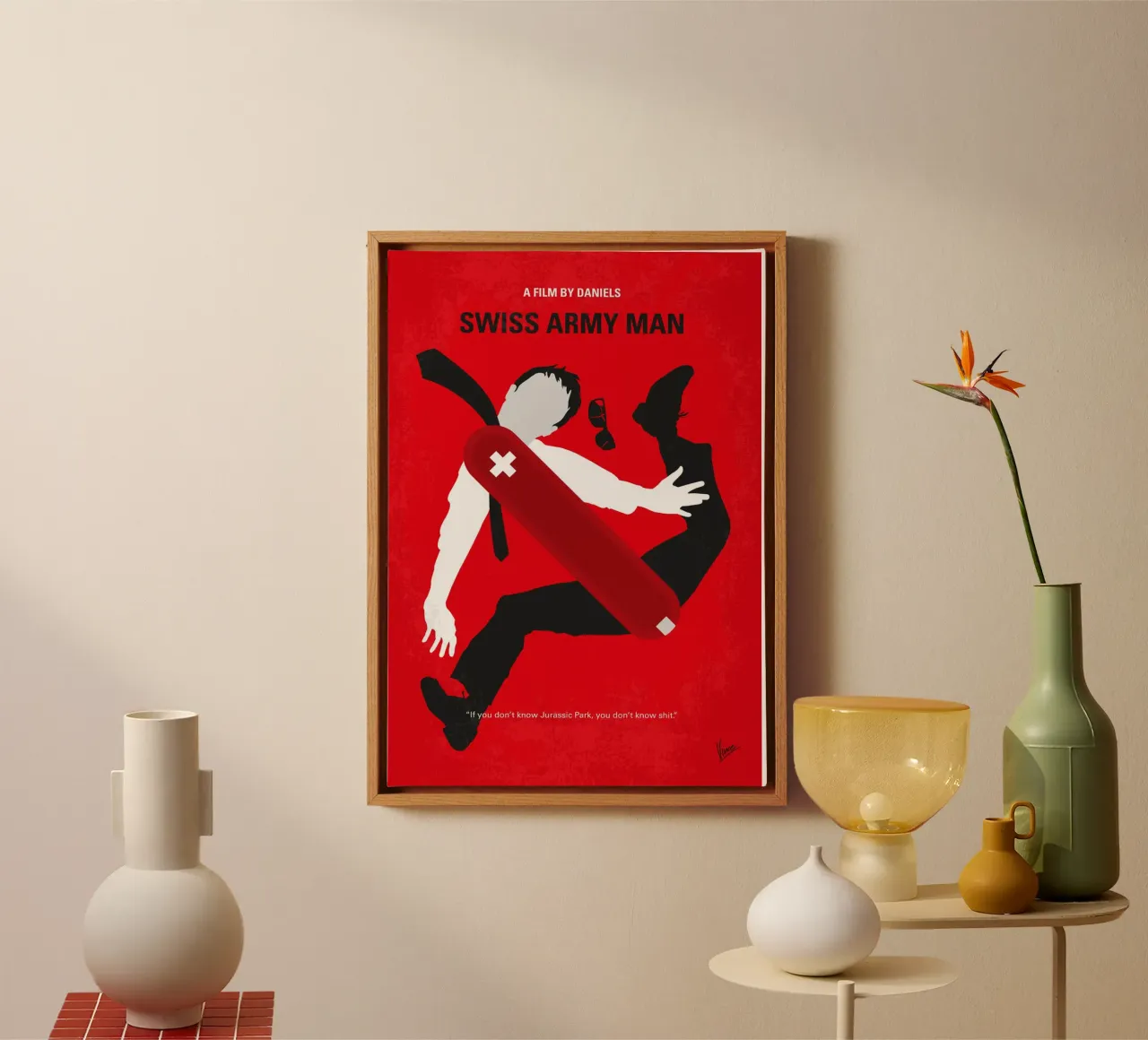 No1383 My Swiss Army Man minimal movie poster tela da Chungkong