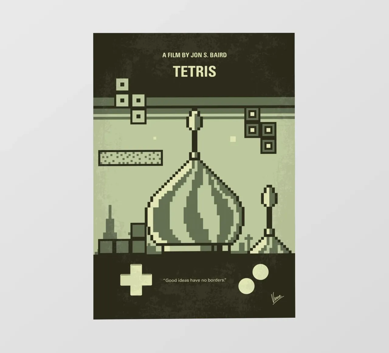 No1385 My Tetris minimal movie poster telo in pvc da Chungkong