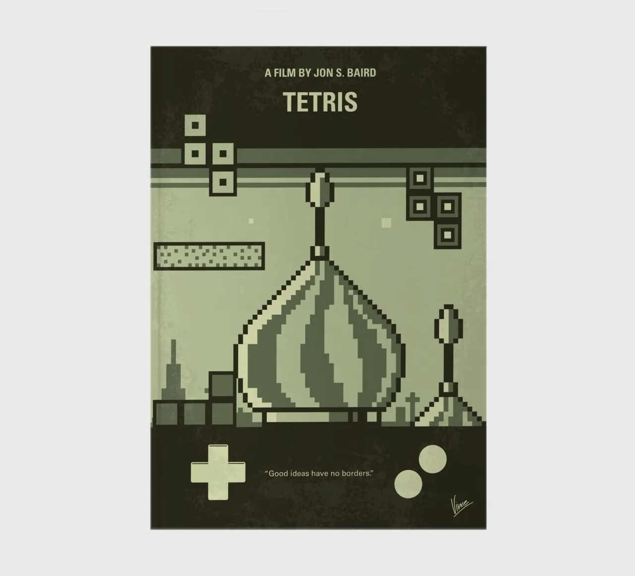 No1385 My Tetris minimal movie poster notebook by Chungkong