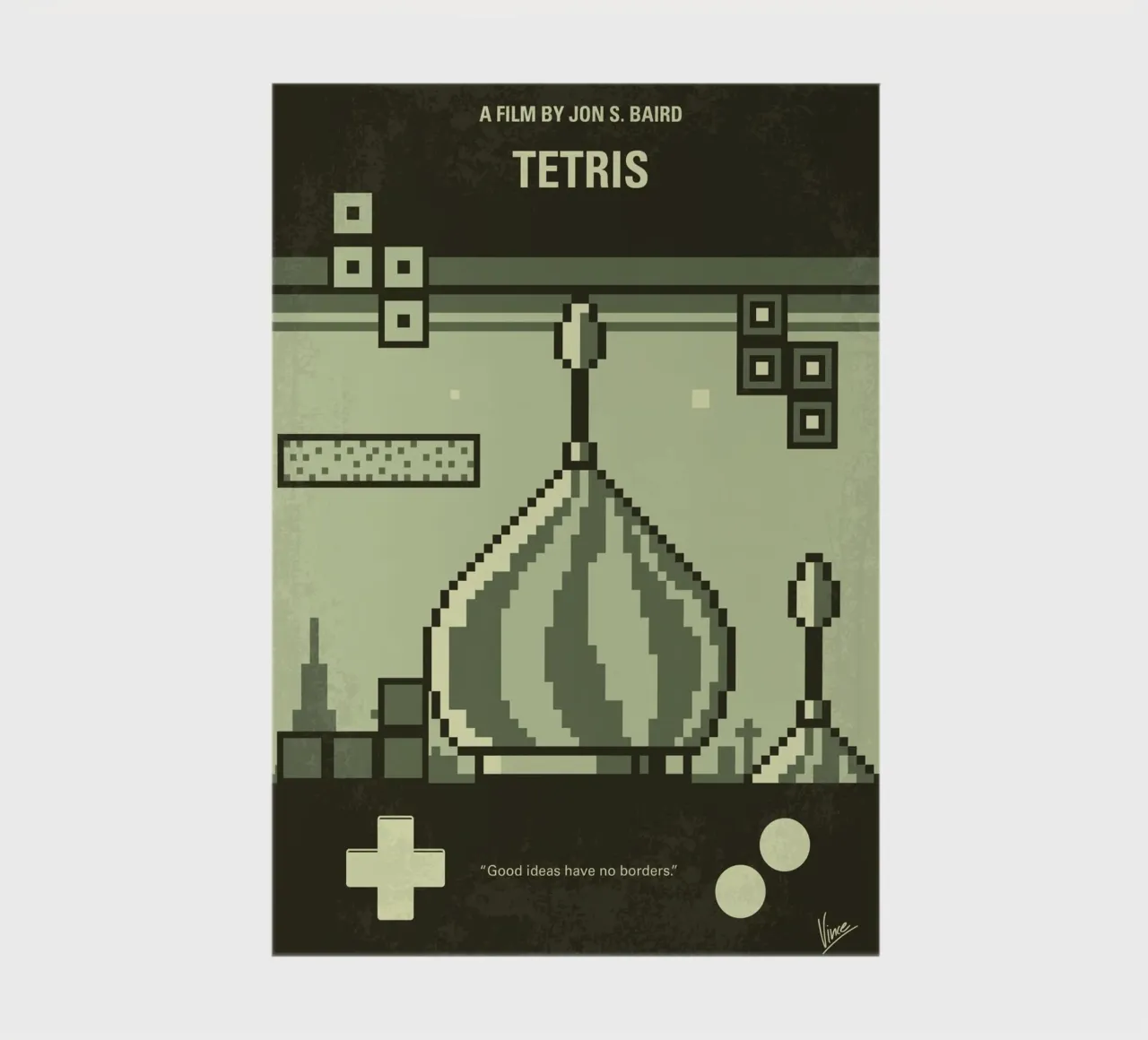 No1385 My Tetris minimal movie poster notebook by Chungkong