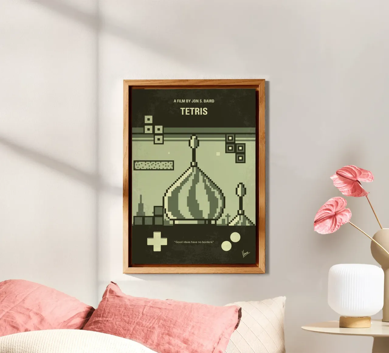 No1385 My Tetris minimal movie poster alluminio dibond da Chungkong