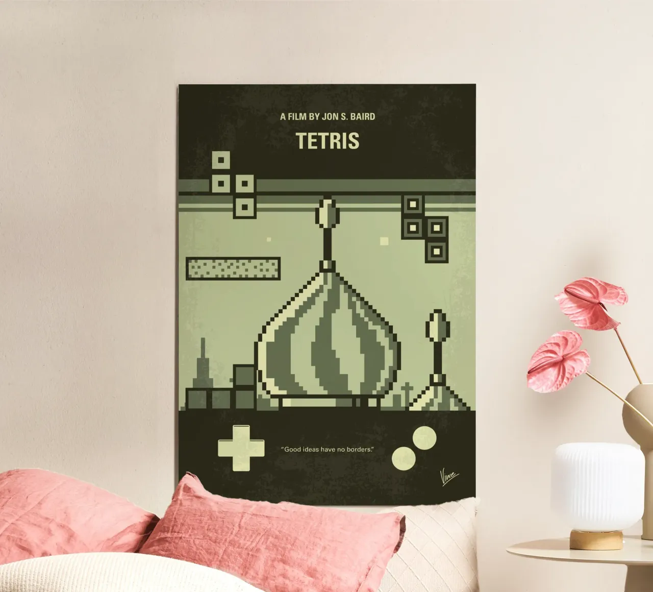 No1385 My Tetris minimal movie poster carta hahnemühle da Chungkong