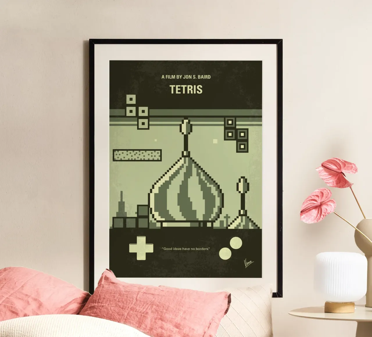 No1385 My Tetris minimal movie poster carta hahnemühle da Chungkong