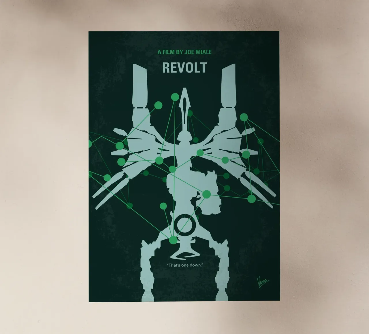 No1386 My Revolt minimal movie poster pellicola backlit da Chungkong