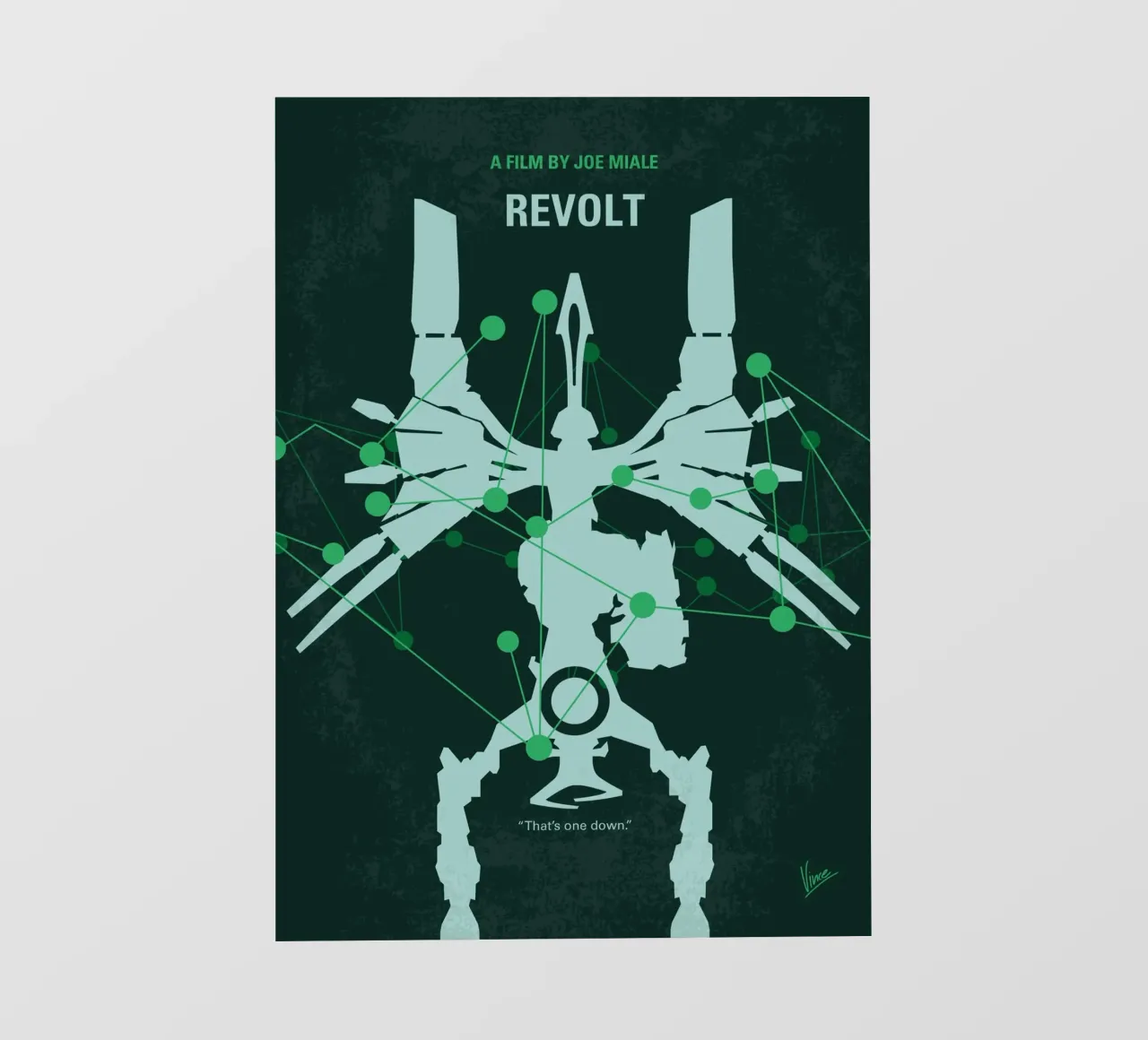 No1386 My Revolt minimal movie poster pellicola backlit da Chungkong