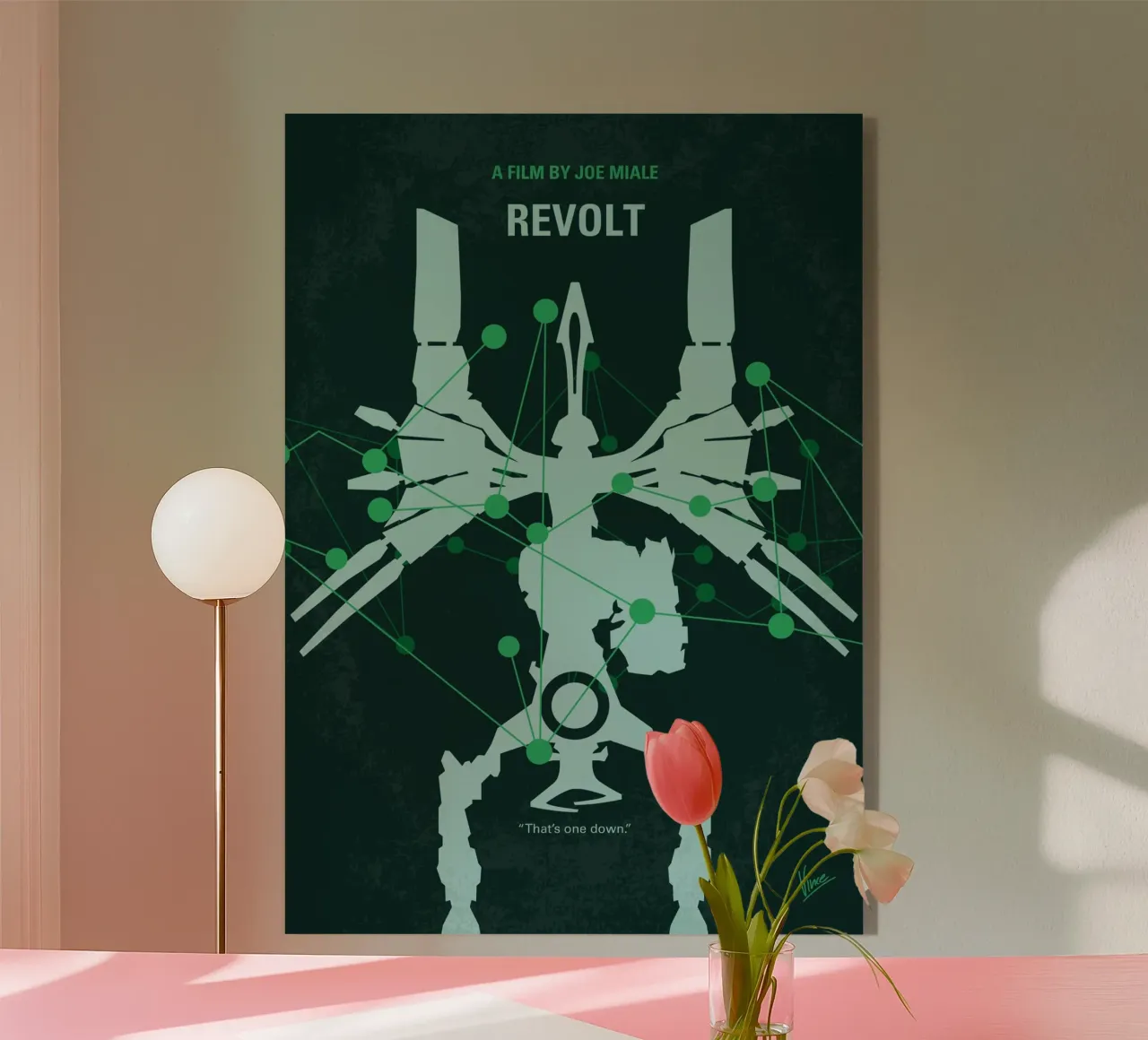 No1386 My Revolt minimal movie poster plexiglass da Chungkong