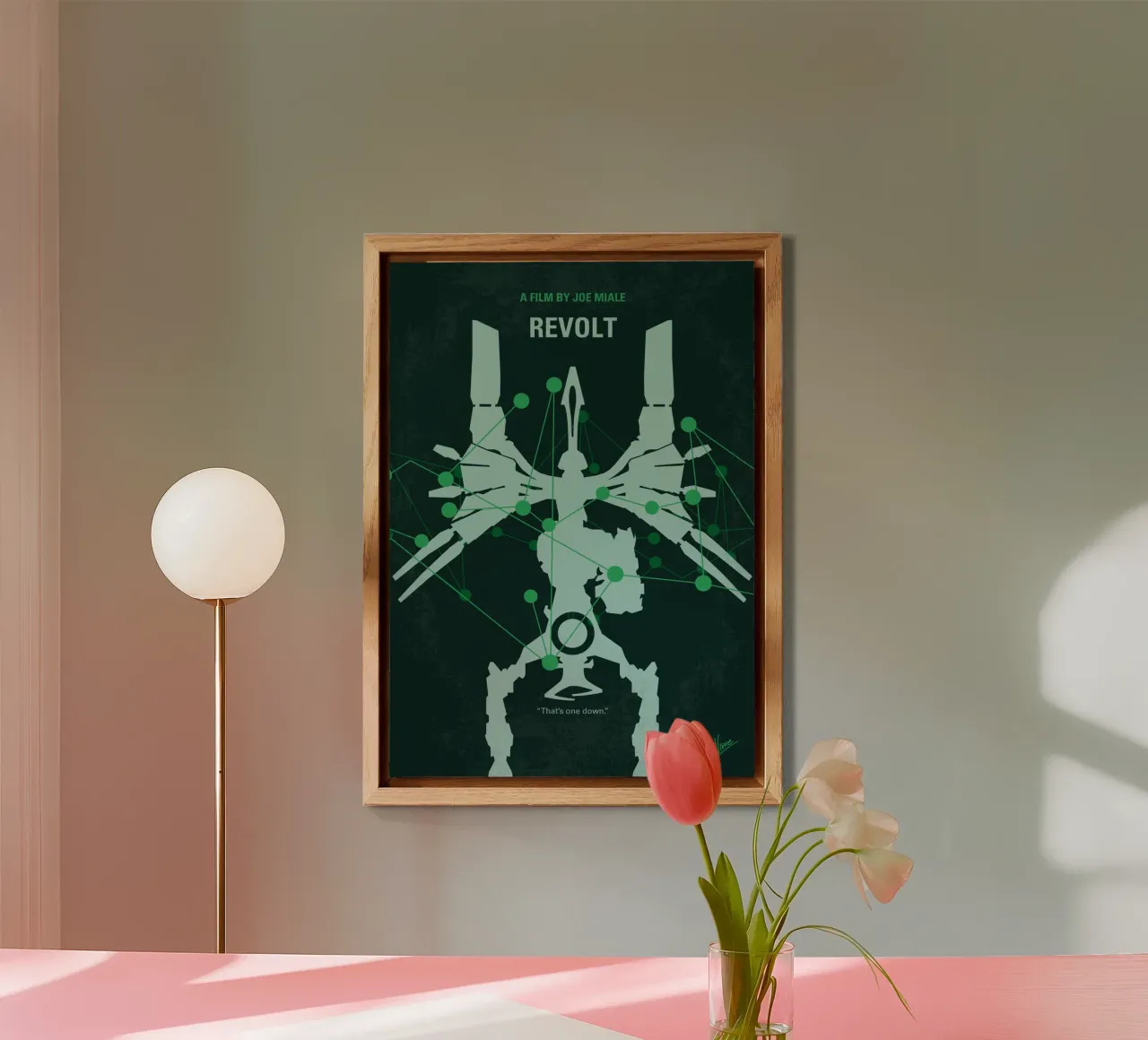 No1386 My Revolt minimal movie poster alluminio dibond da Chungkong