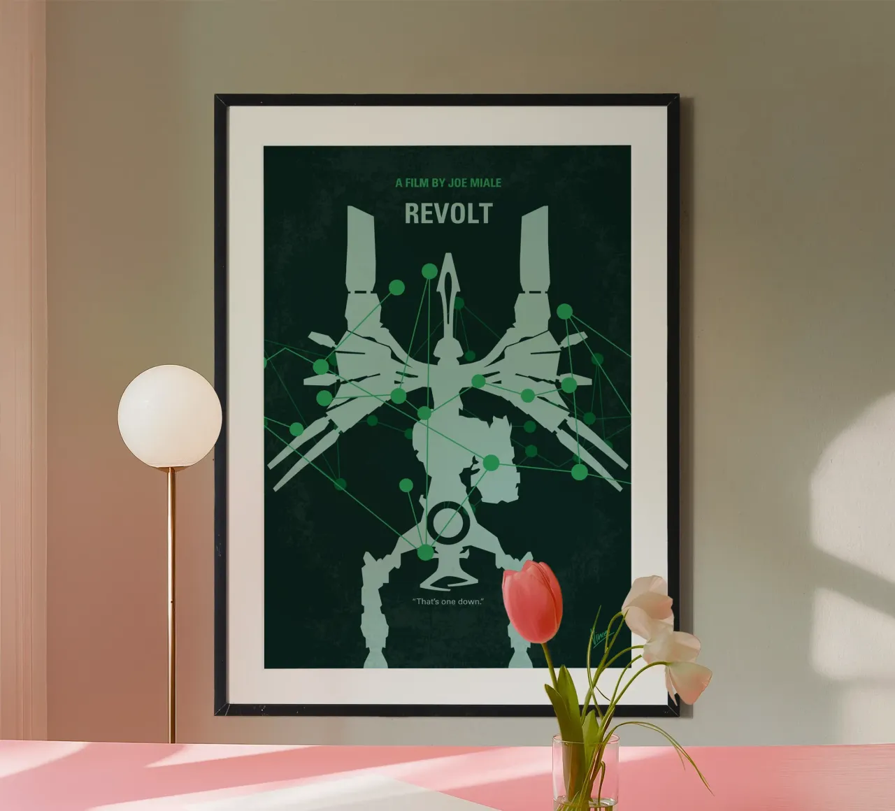No1386 My Revolt minimal movie poster poster con telaio in legno da Chungkong