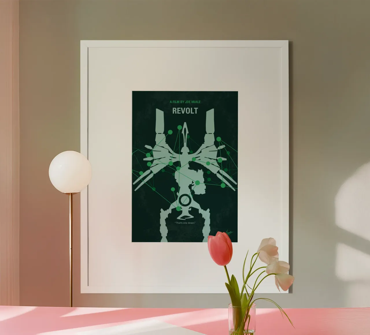 No1386 My Revolt minimal movie poster poster con telaio in legno da Chungkong