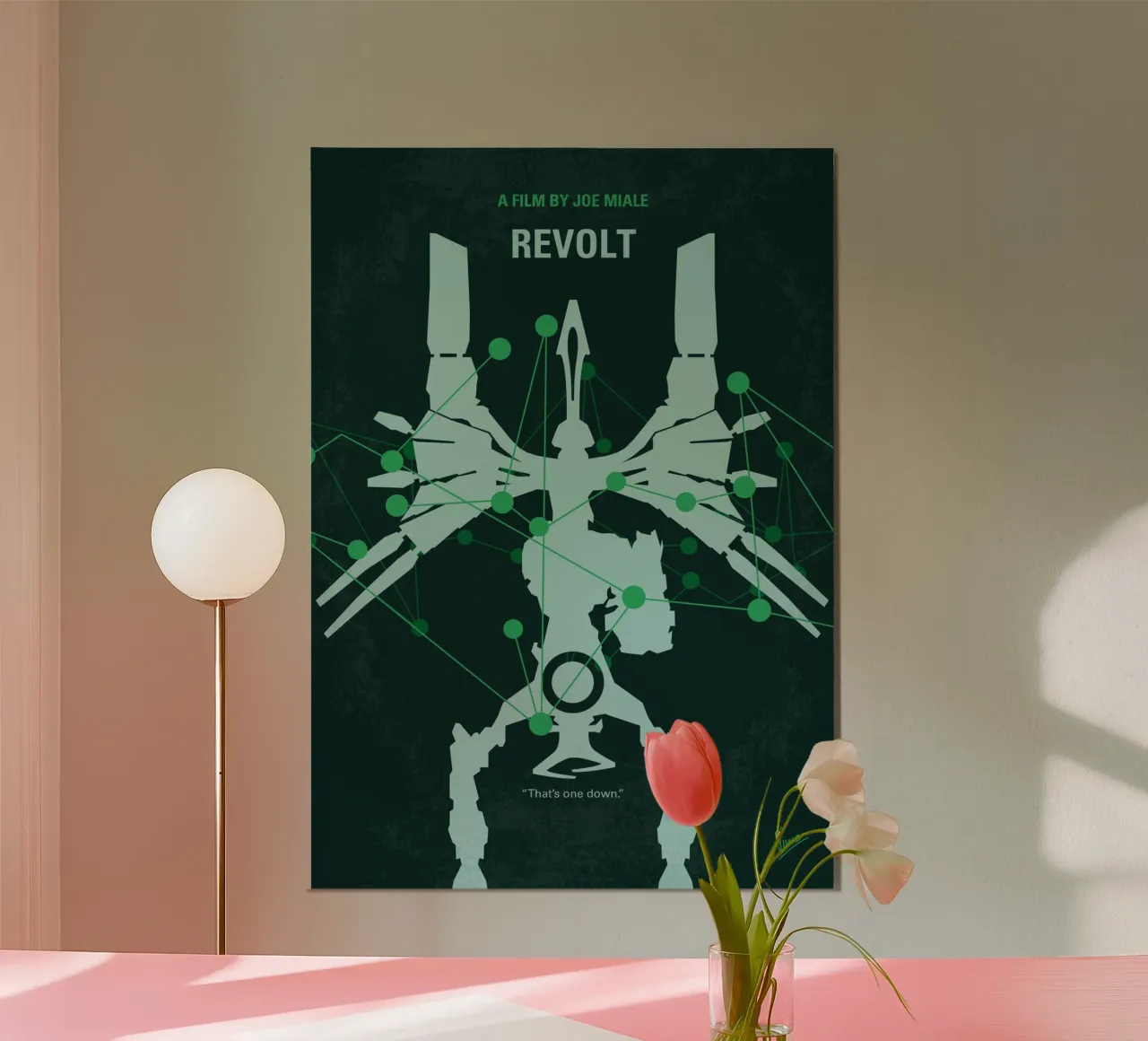 No1386 My Revolt minimal movie poster poster con telaio in legno da Chungkong