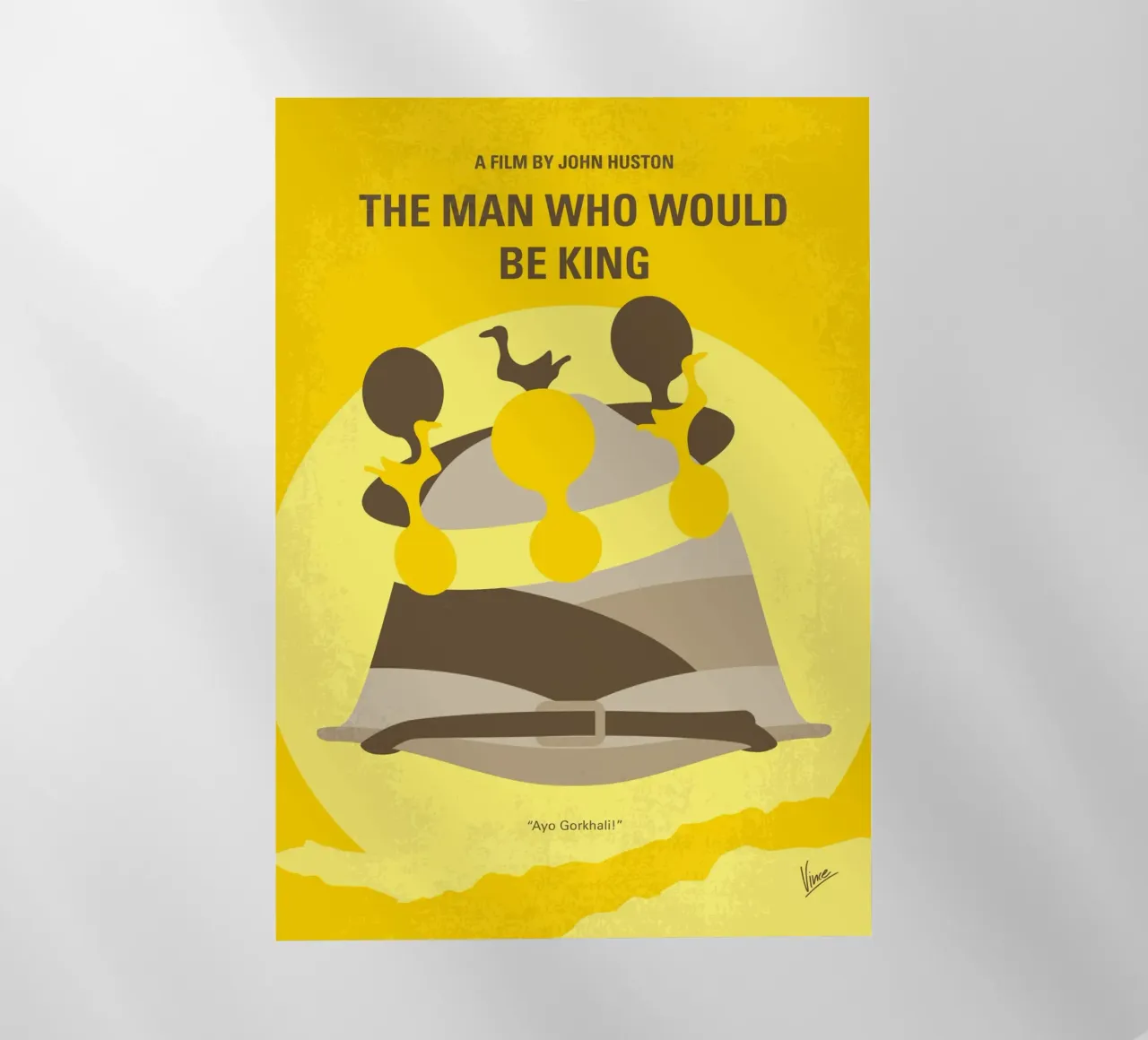 No1387 My The Man Who Would Be King minimal movie poster pellicola backlit da Chungkong