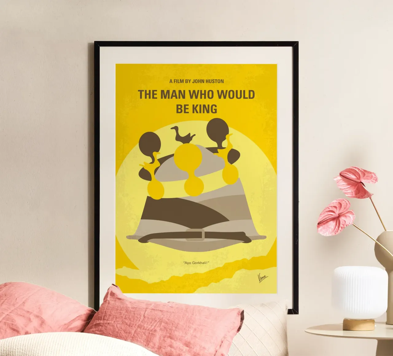 No1387 My The Man Who Would Be King minimal movie poster poster con telaio in legno da Chungkong