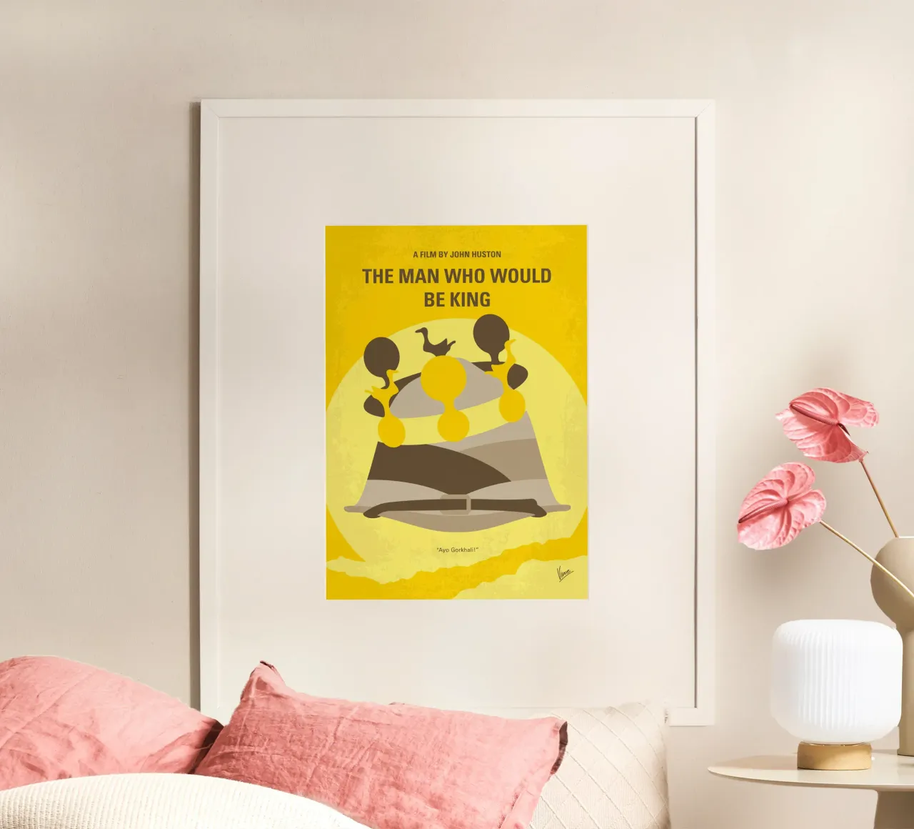 No1387 My The Man Who Would Be King minimal movie poster poster con telaio in legno da Chungkong