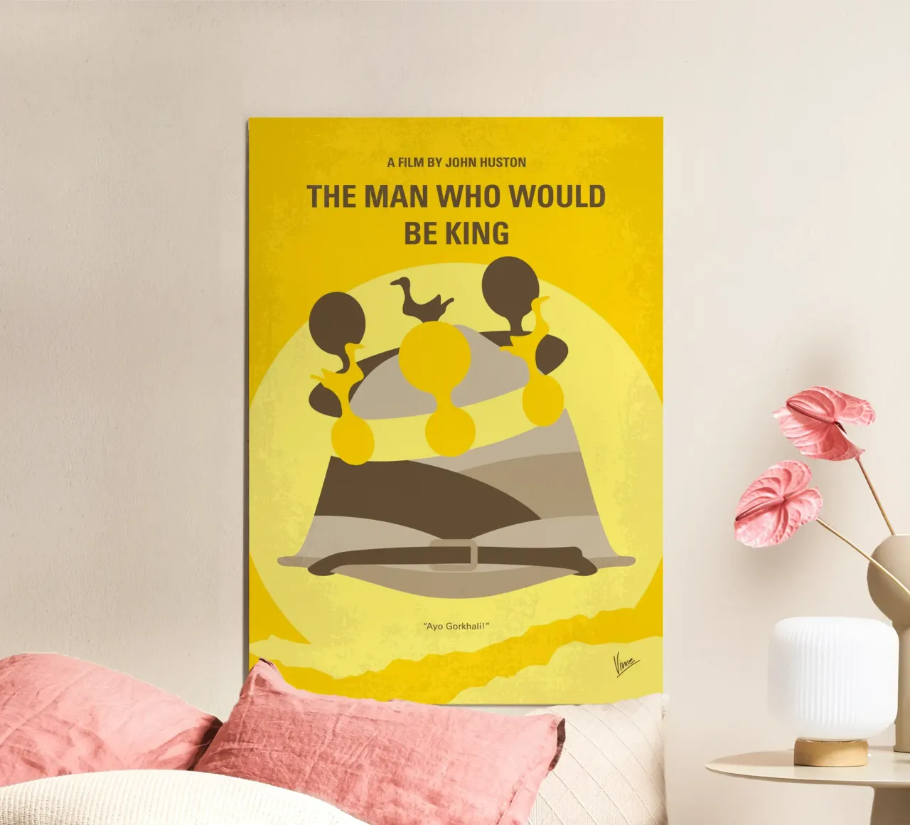 No1387 My The Man Who Would Be King minimal movie poster poster con telaio in legno da Chungkong