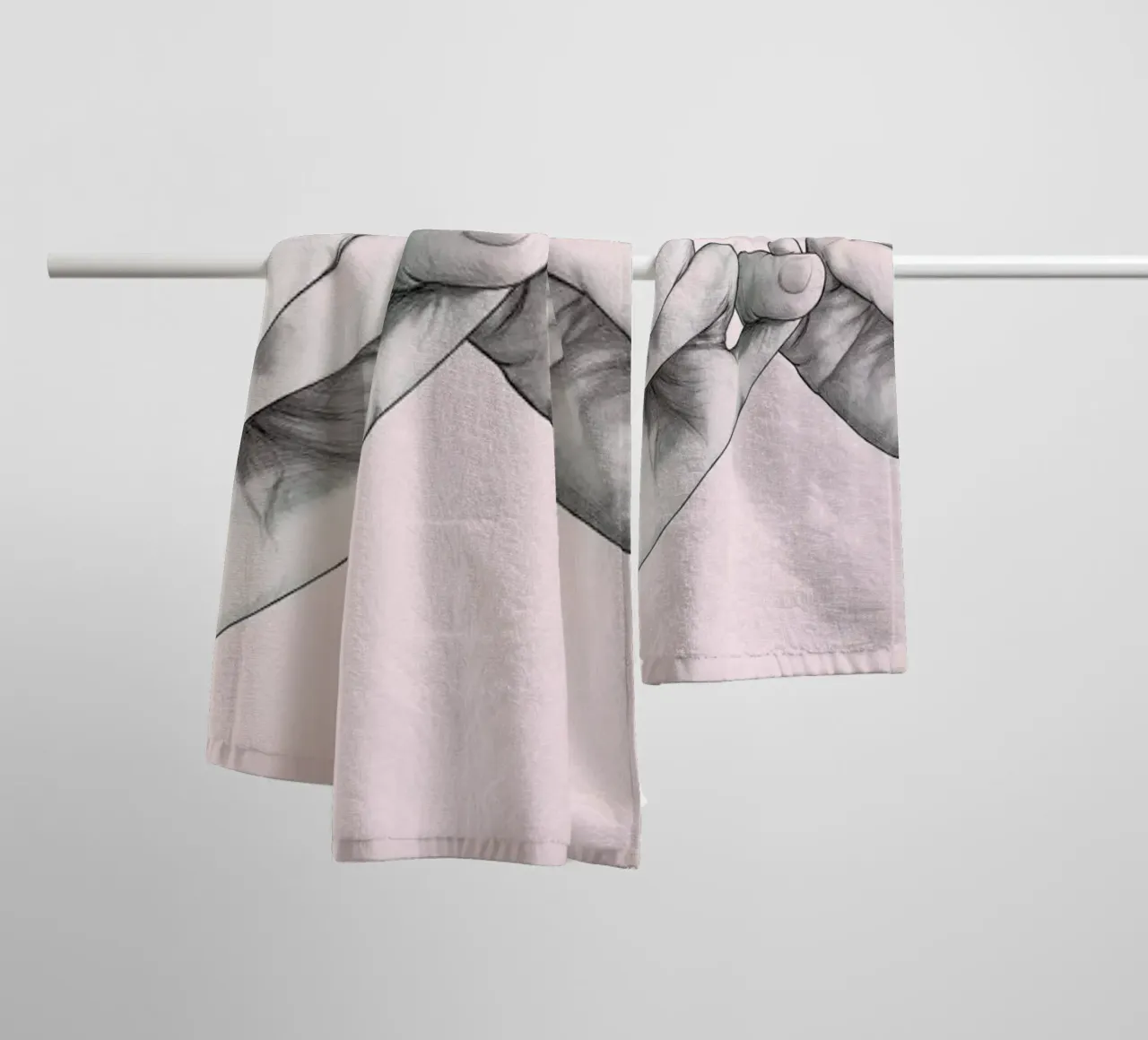Pinky Swear towel by Laura Graves