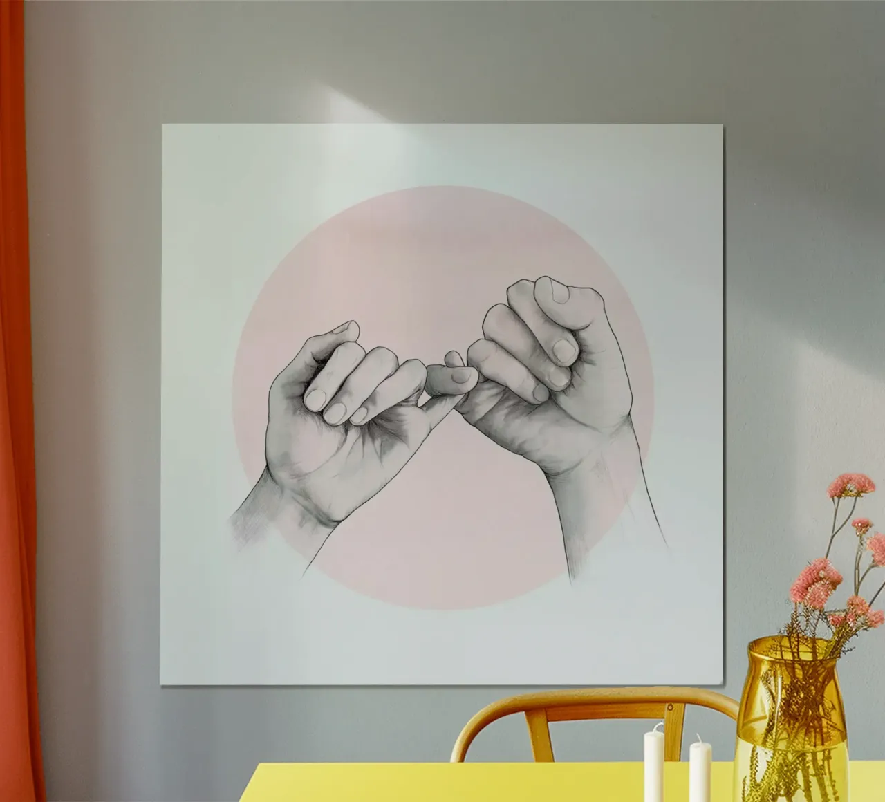 Pinky Swear poster con telaio in plastica da Laura Graves