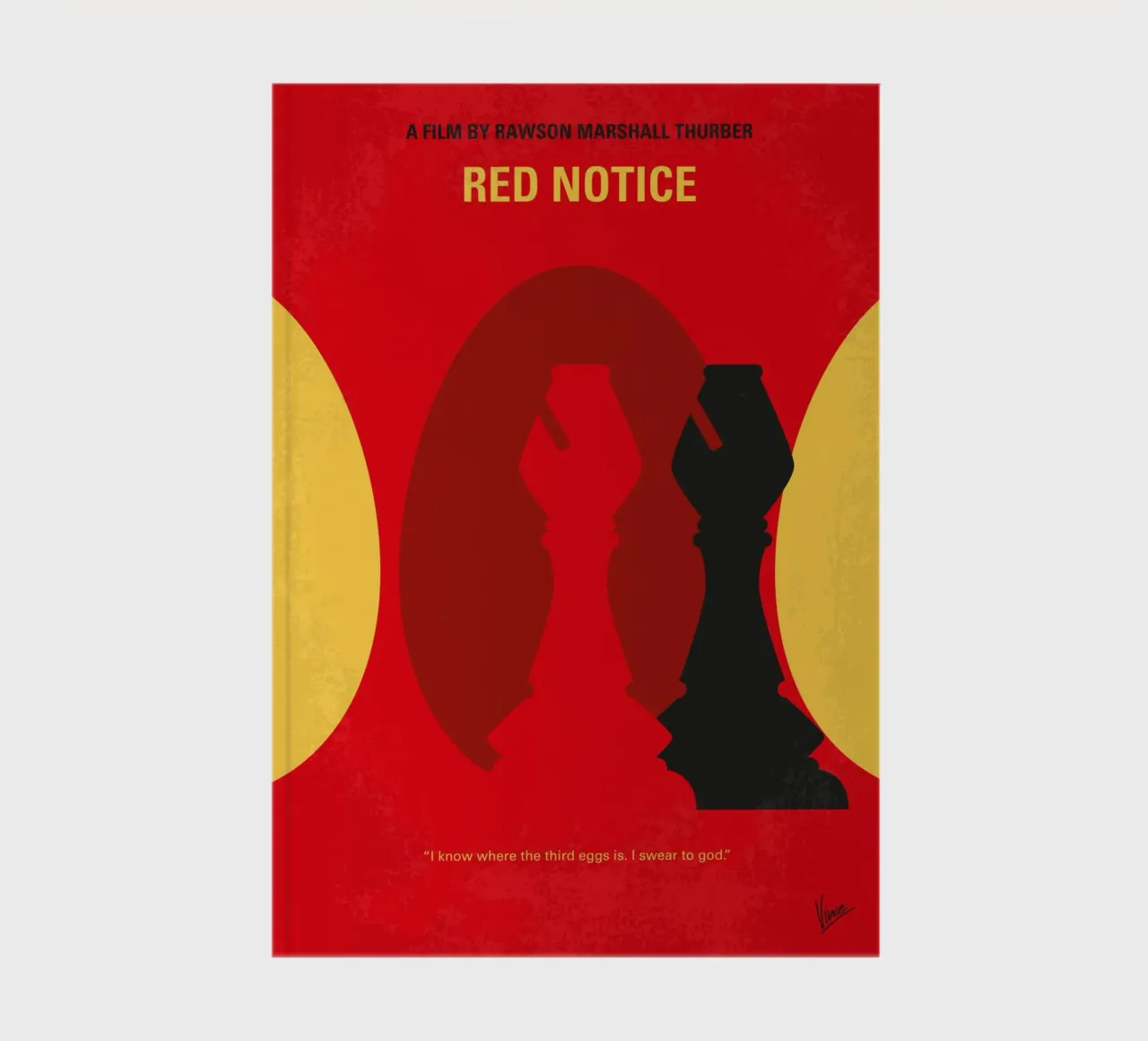 No1391 My Red Notice minimal movie poster notebook by Chungkong
