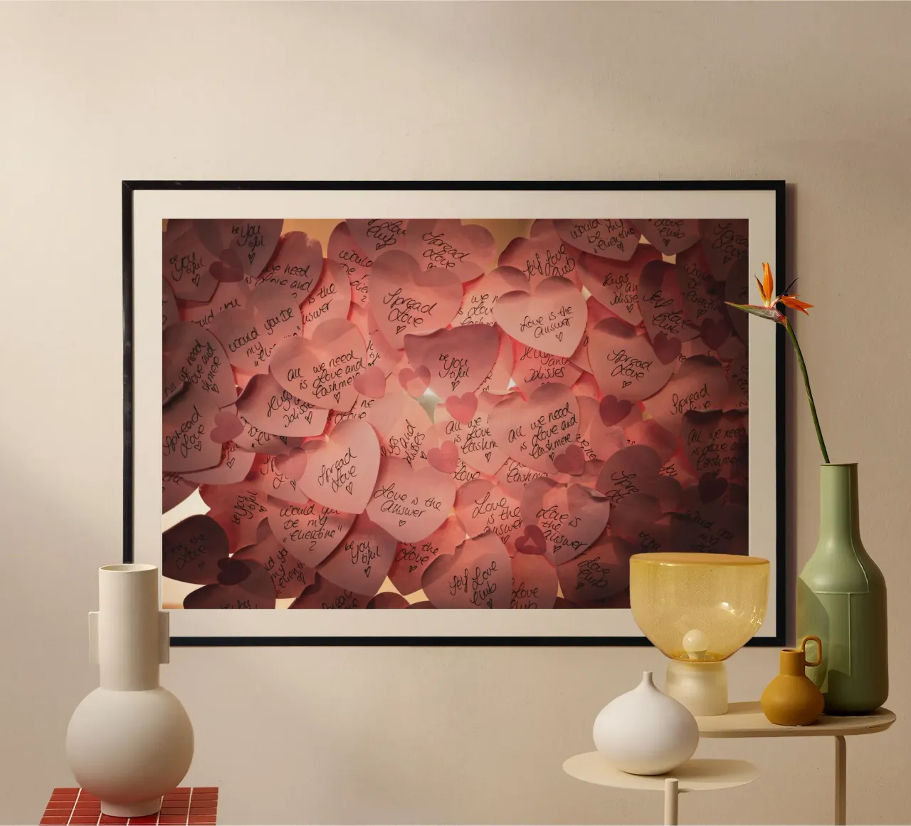 Valentinstag poster con telaio in legno da Flo Klein