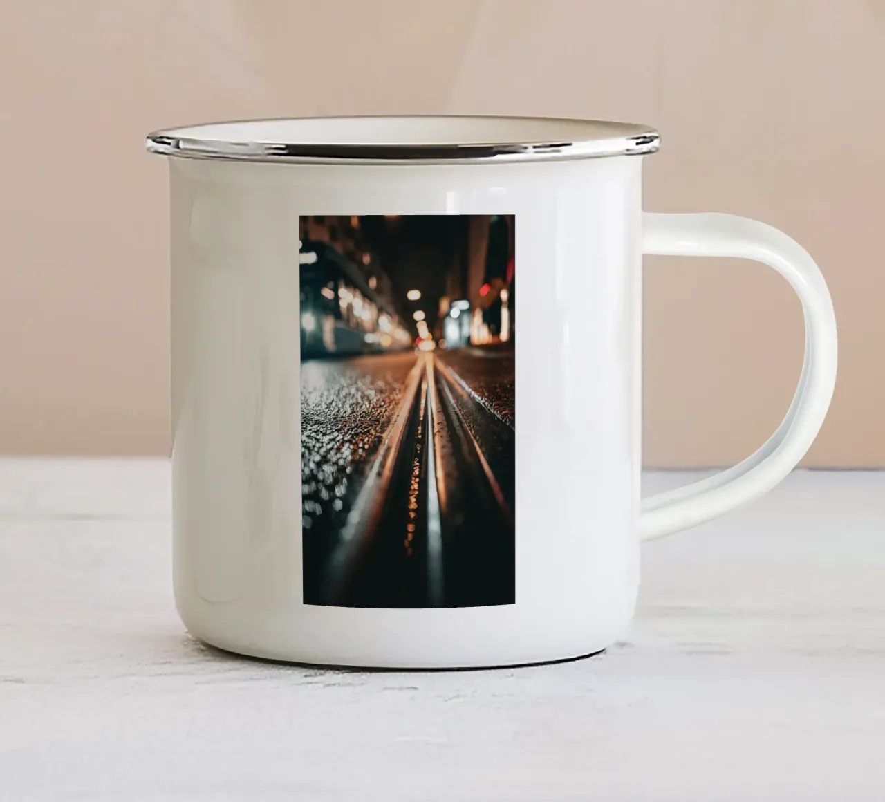 Münchner Straßen tazza in smalto da Flo Klein