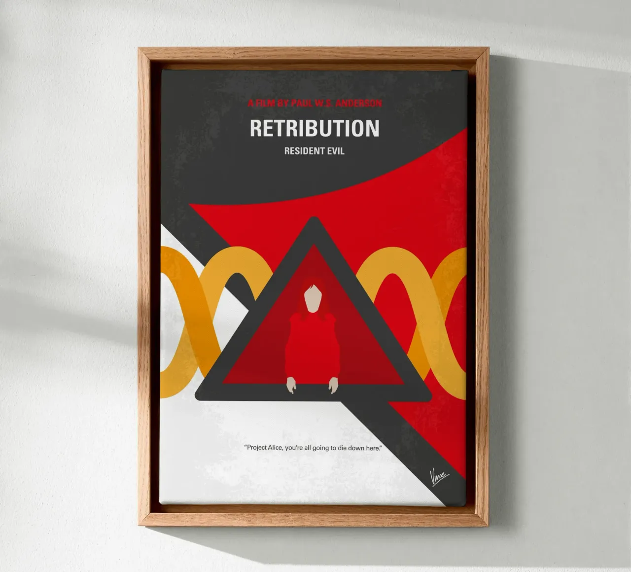 No1392-5 My Resident Evil-Retribution tela con Cornice a cassetta da Chungkong