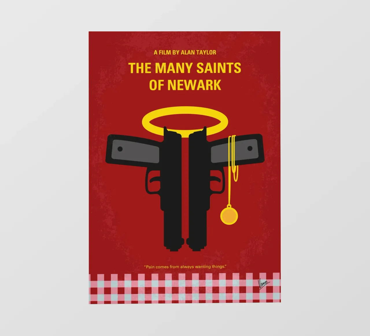 No1395 My The Many Saints of Newark minimal movie poster pellicola backlit da Chungkong