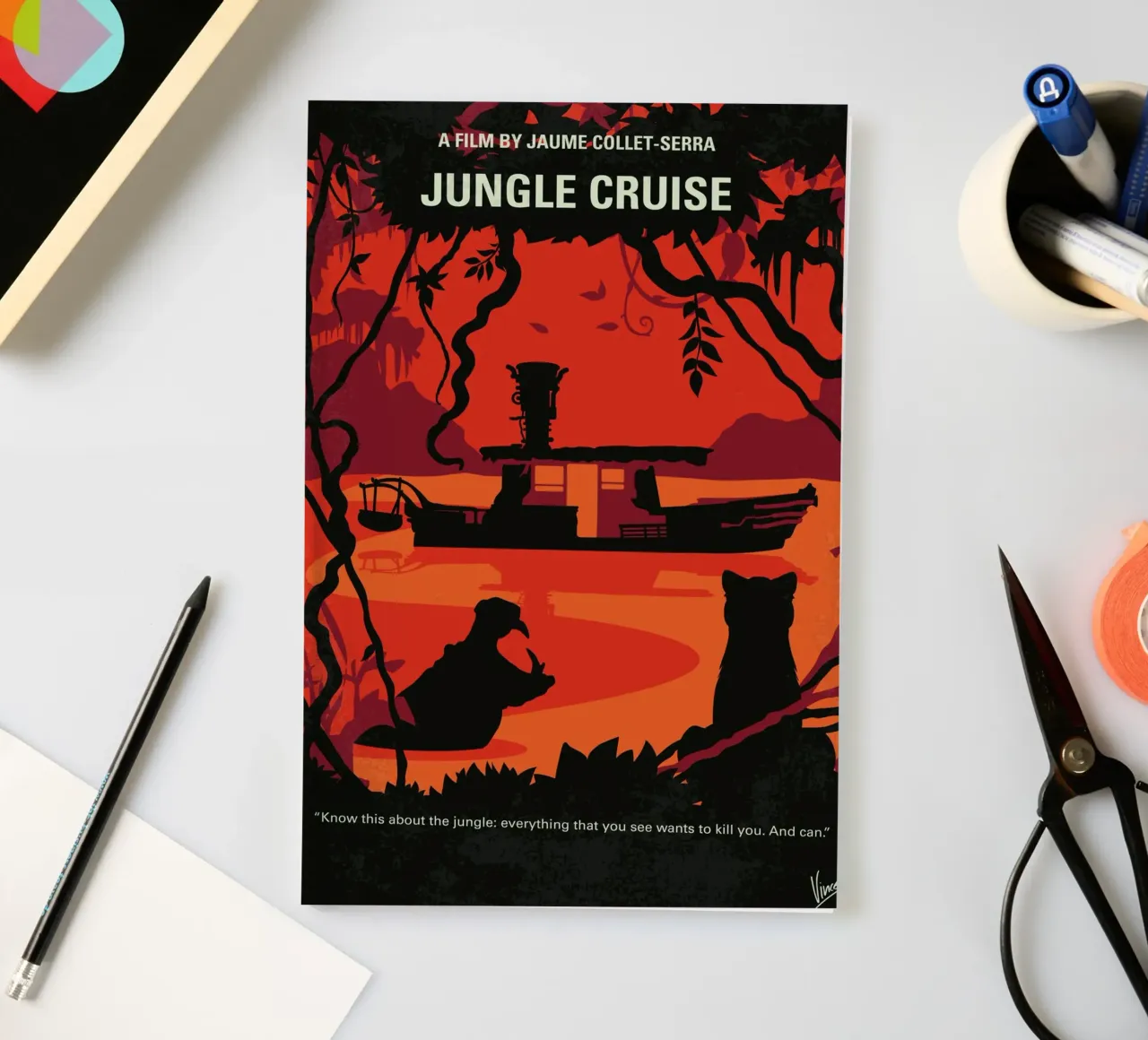 No1396 My Jungle Cruise minimal movie poster notebook by Chungkong