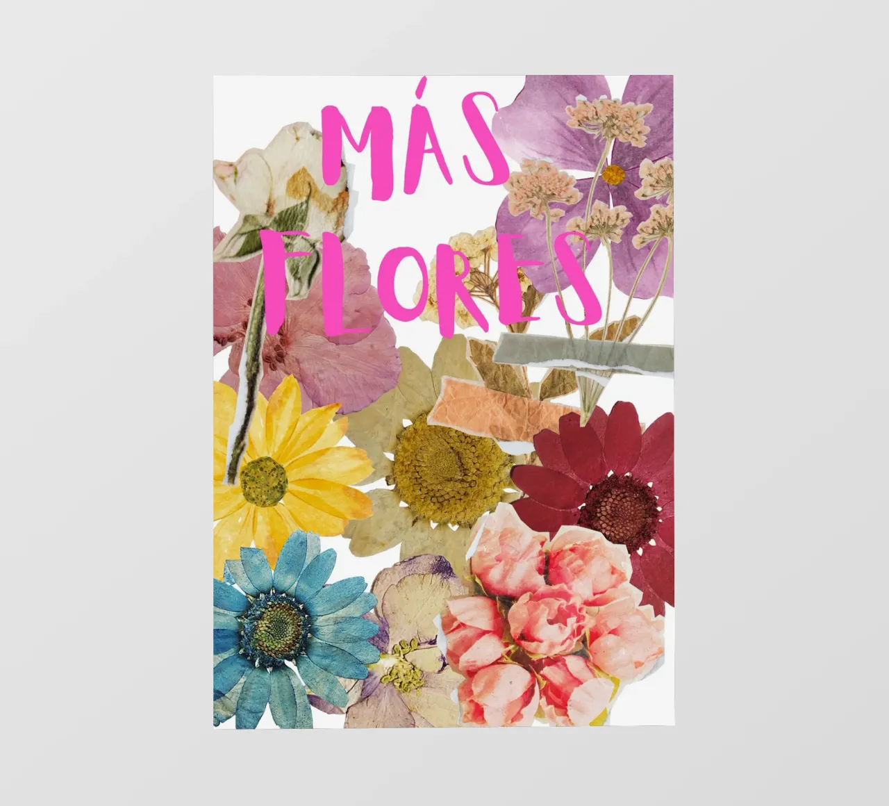 Poster in boho style - más flores pellicola backlit da heartswordsonpaper