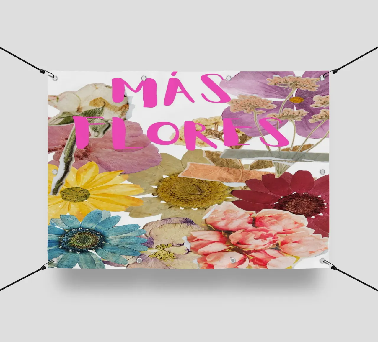 Poster in boho style - más flores telo in pvc da heartswordsonpaper