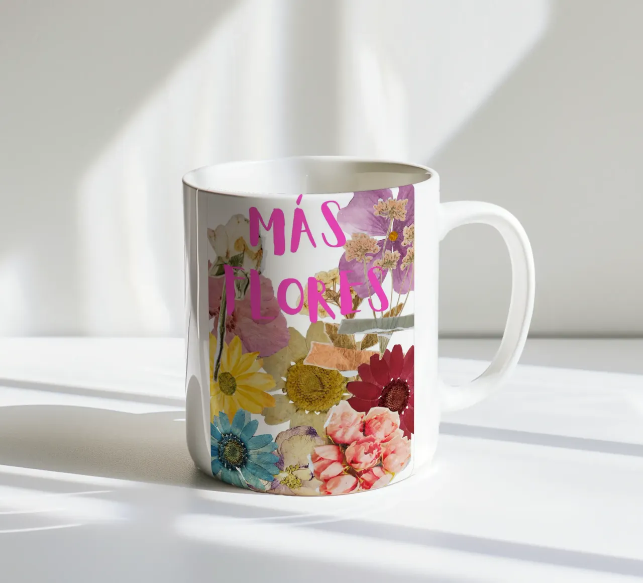 Poster in boho style - más flores tazza in ceramica da heartswordsonpaper