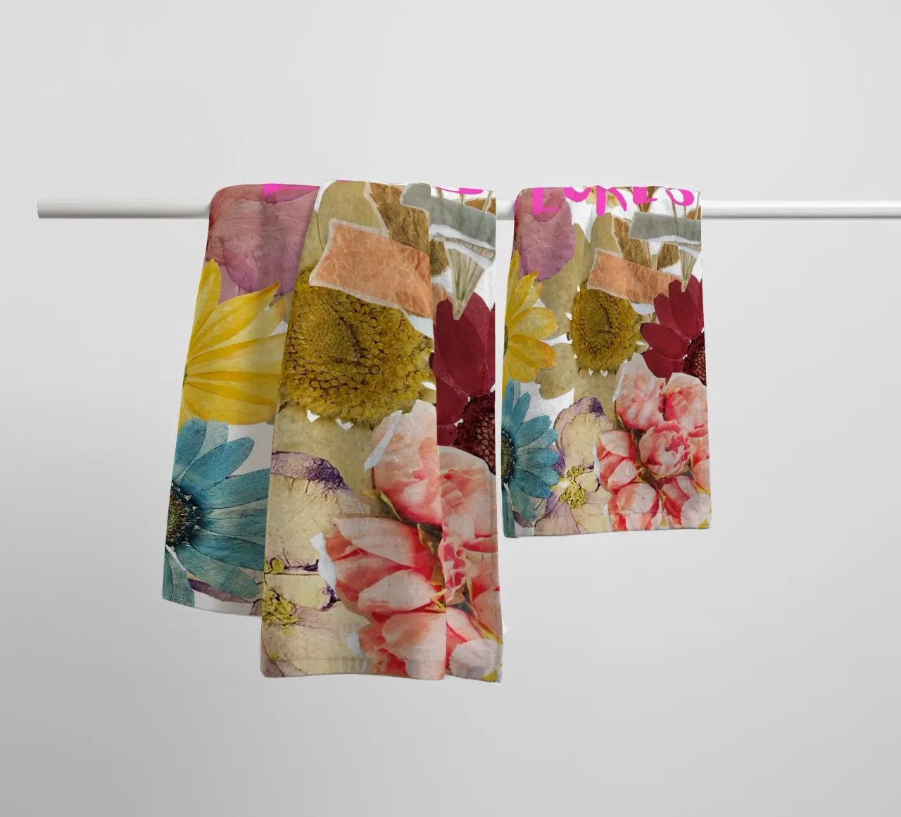 Poster in boho style - más flores asciugamano da bagno da heartswordsonpaper