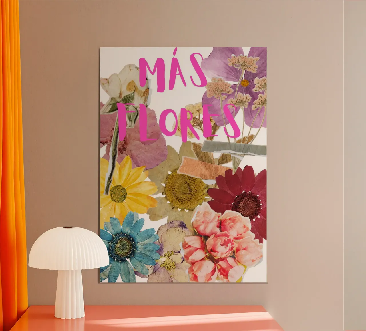 Poster in boho style - más flores carta hahnemühle da heartswordsonpaper