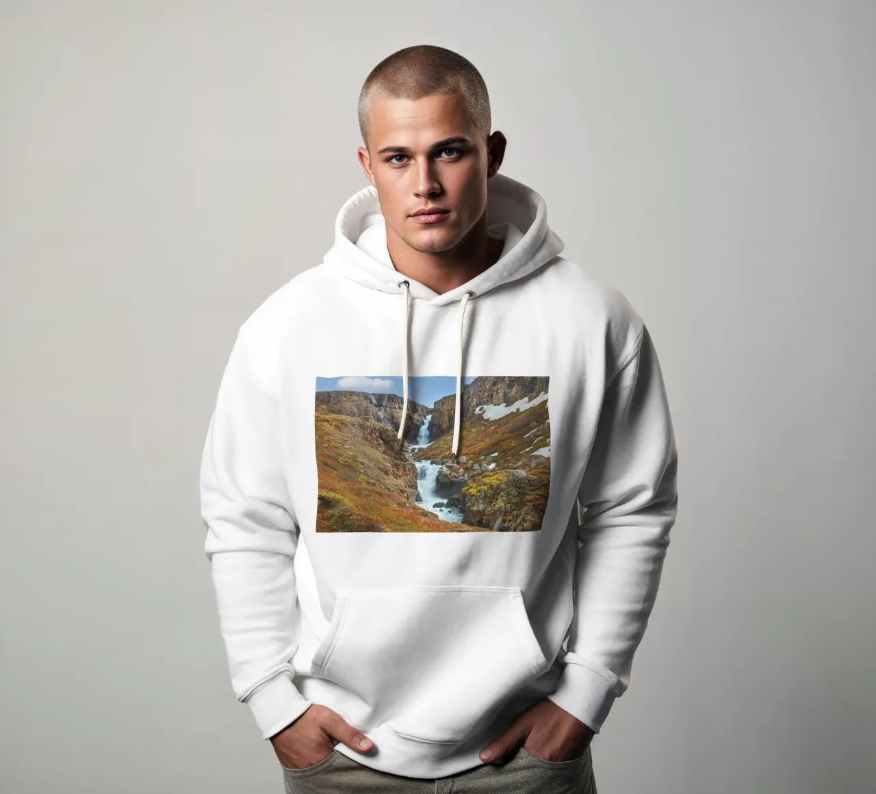 Fardagafoss felpa con cappuccio da Dave Hare Photography