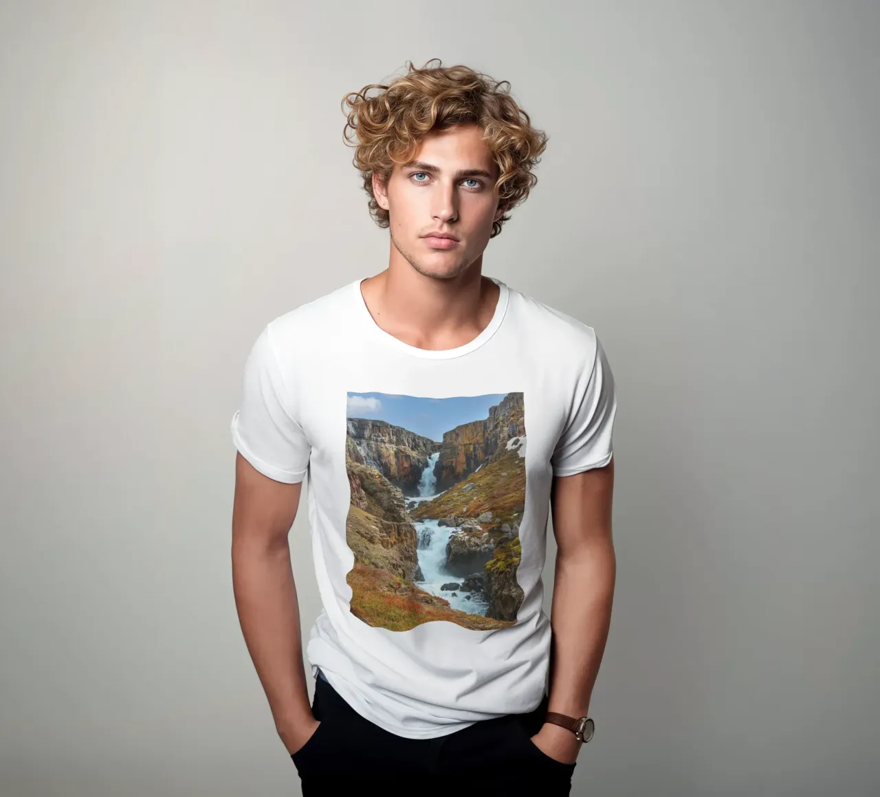 Fardagafoss t-shirt da Dave Hare Photography