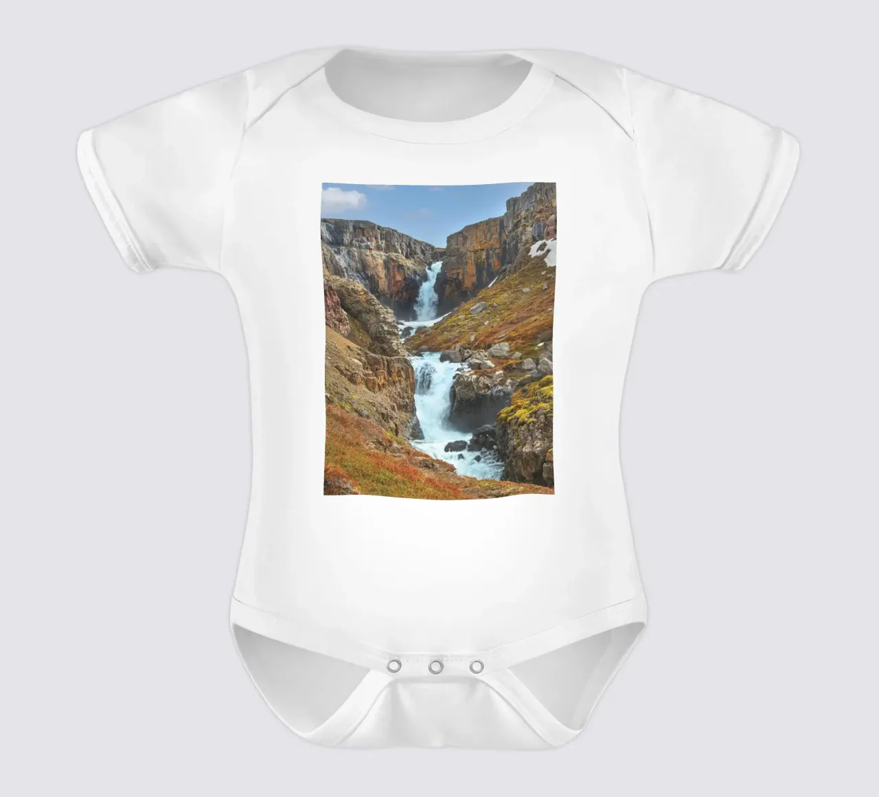 Fardagafoss body neonato maniche corte da Dave Hare Photography
