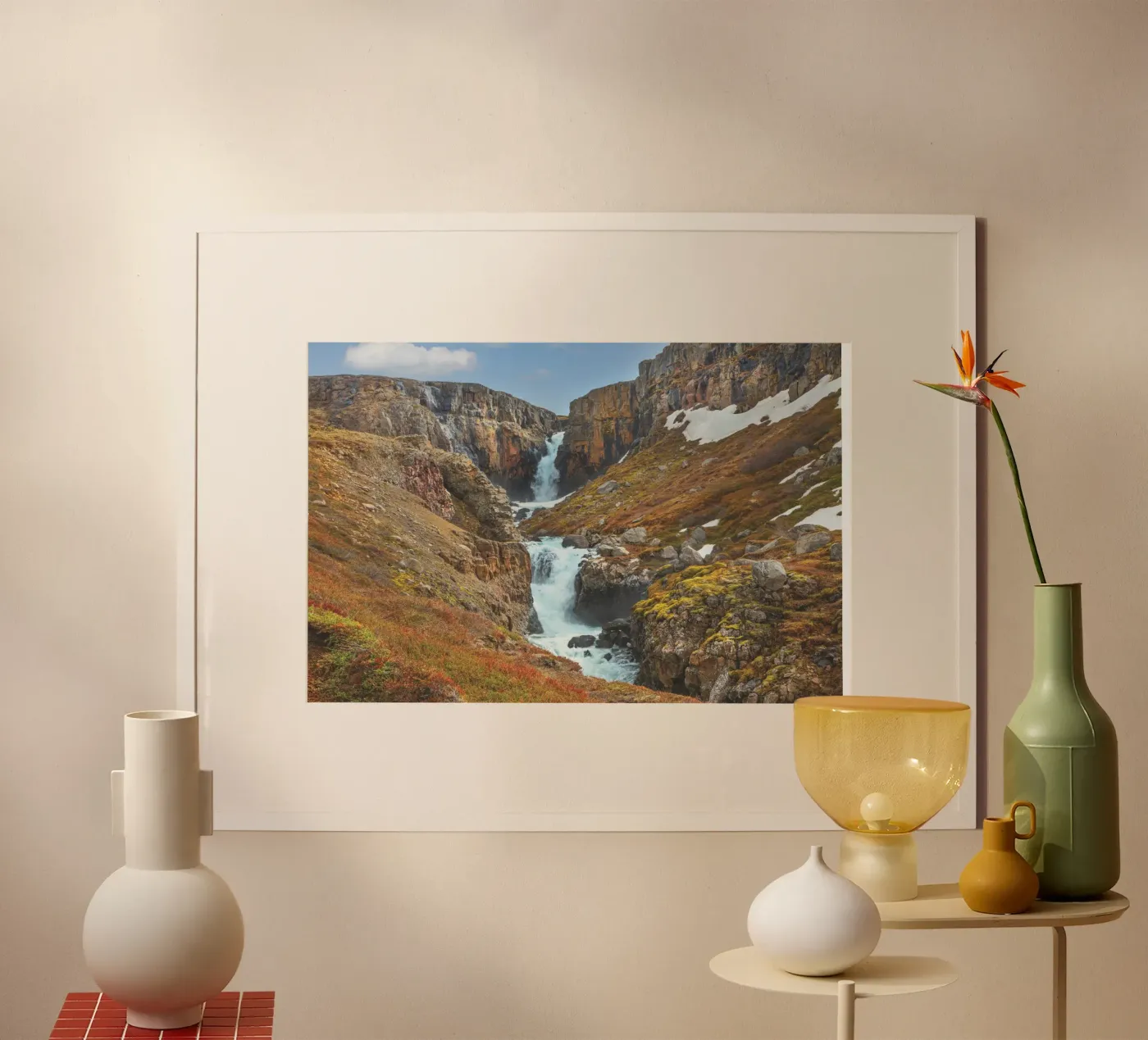 Fardagafoss poster da Dave Hare Photography