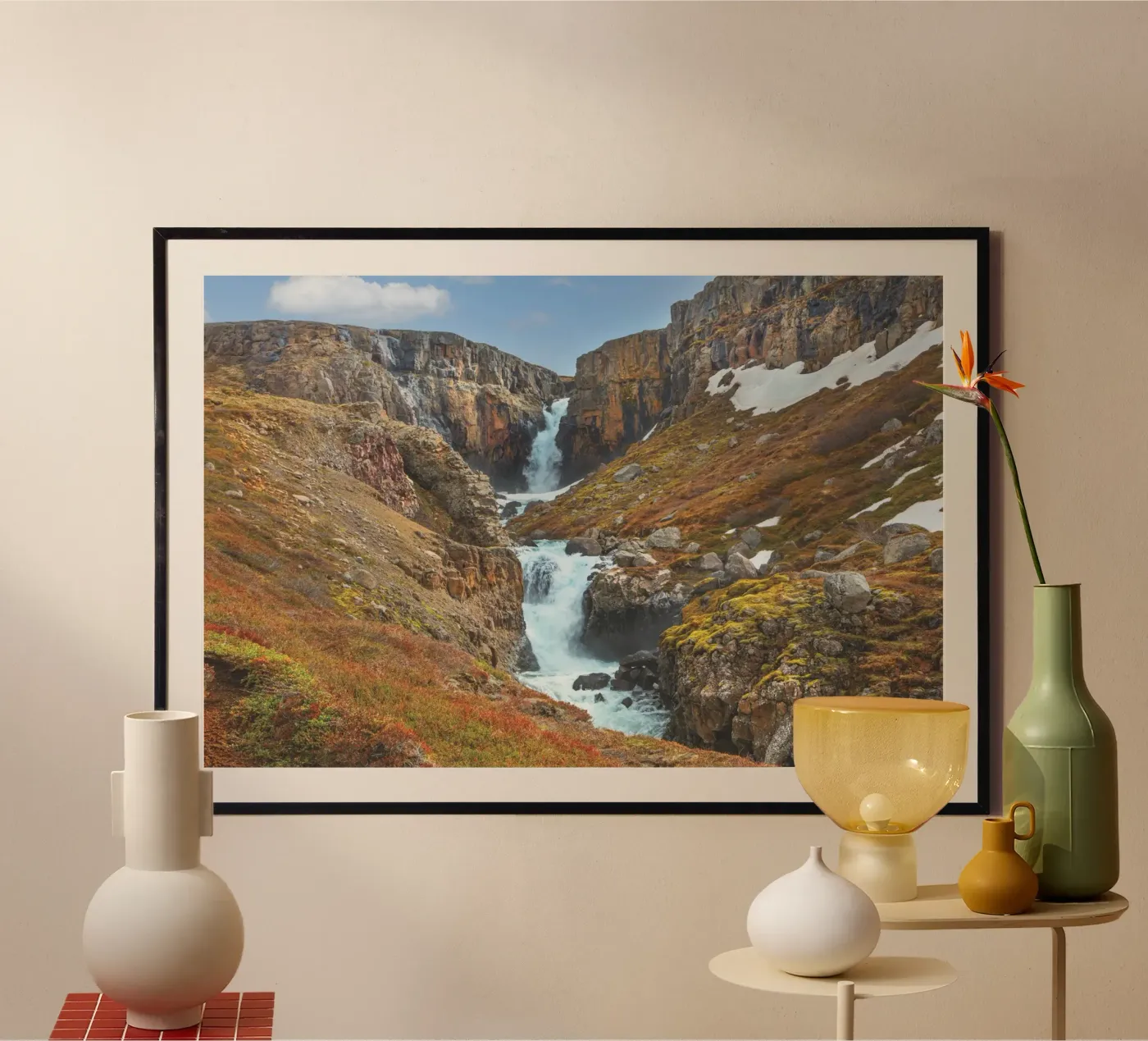 Fardagafoss poster da Dave Hare Photography