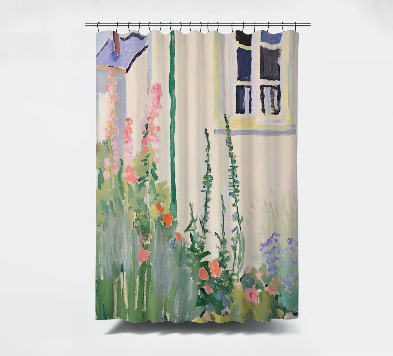 Garten Botanisch Haus Fenster Fauvismus Duschvorhang von Euphoria Theresa