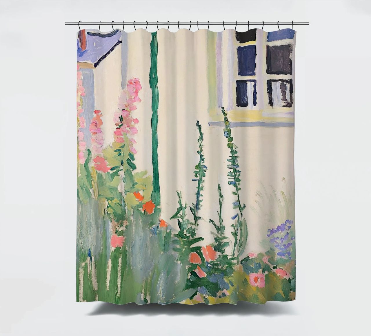 Garten Botanisch Haus Fenster Fauvismus Duschvorhang von Euphoria Theresa
