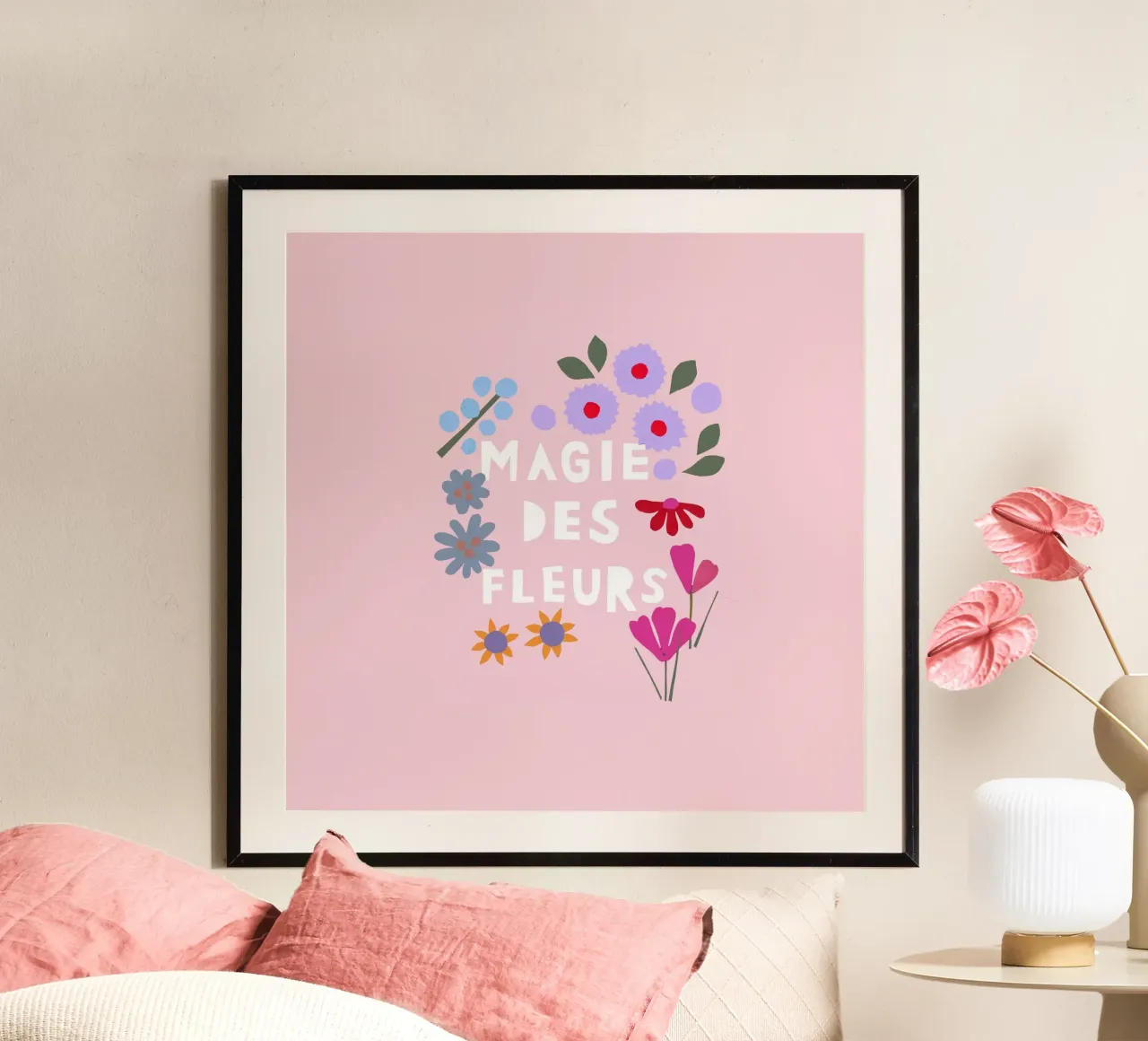 Magie des Fleurs rosa carta hahnemühle da Iris Knabenschuh Design