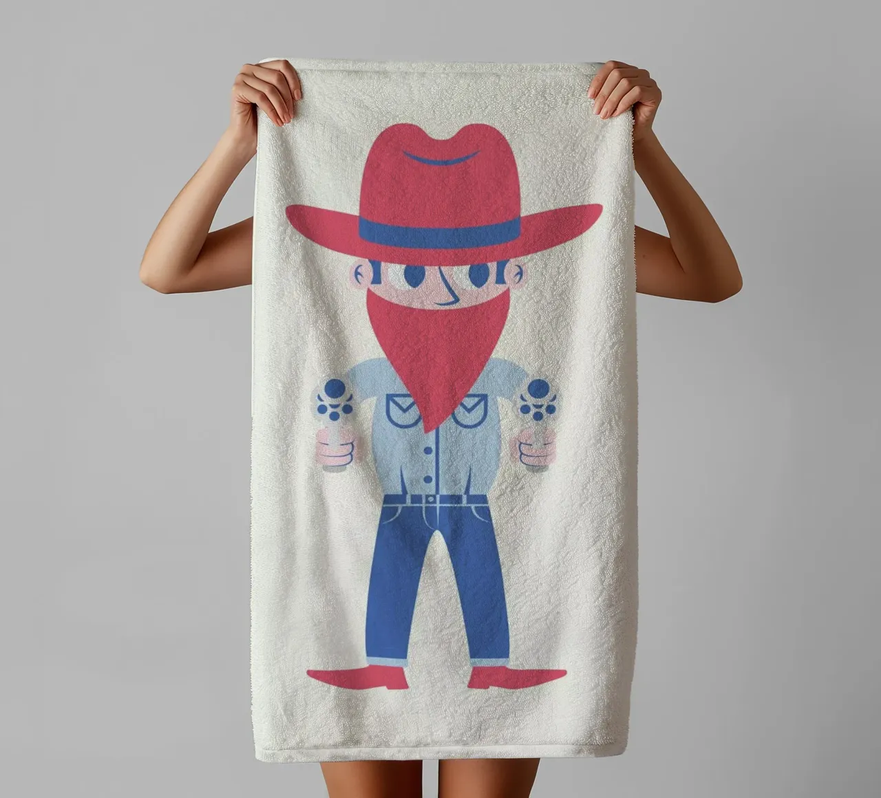 Cowboy towel by The Poster Kid