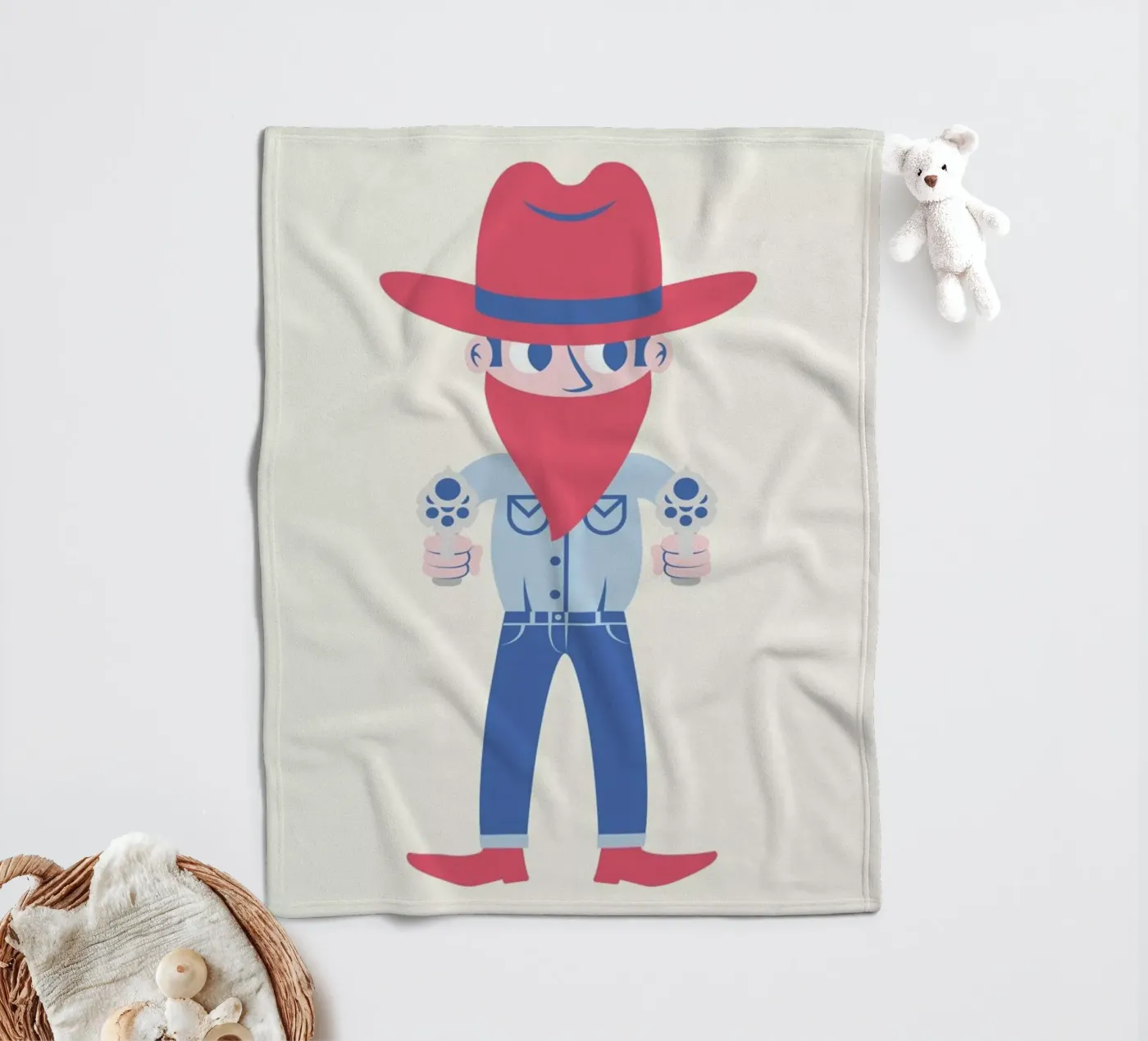 Cowboy Fleecedecke von The Poster Kid