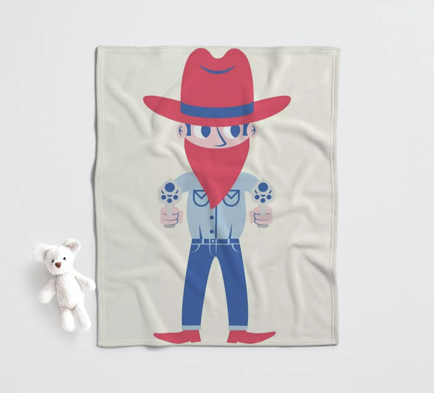 Cowboy Fleecedecke von The Poster Kid