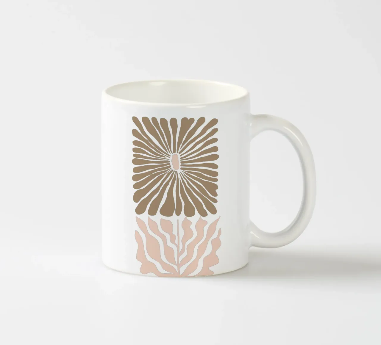 Fiore astratto moderno di metà secolo tazza in ceramica da Modern Muse