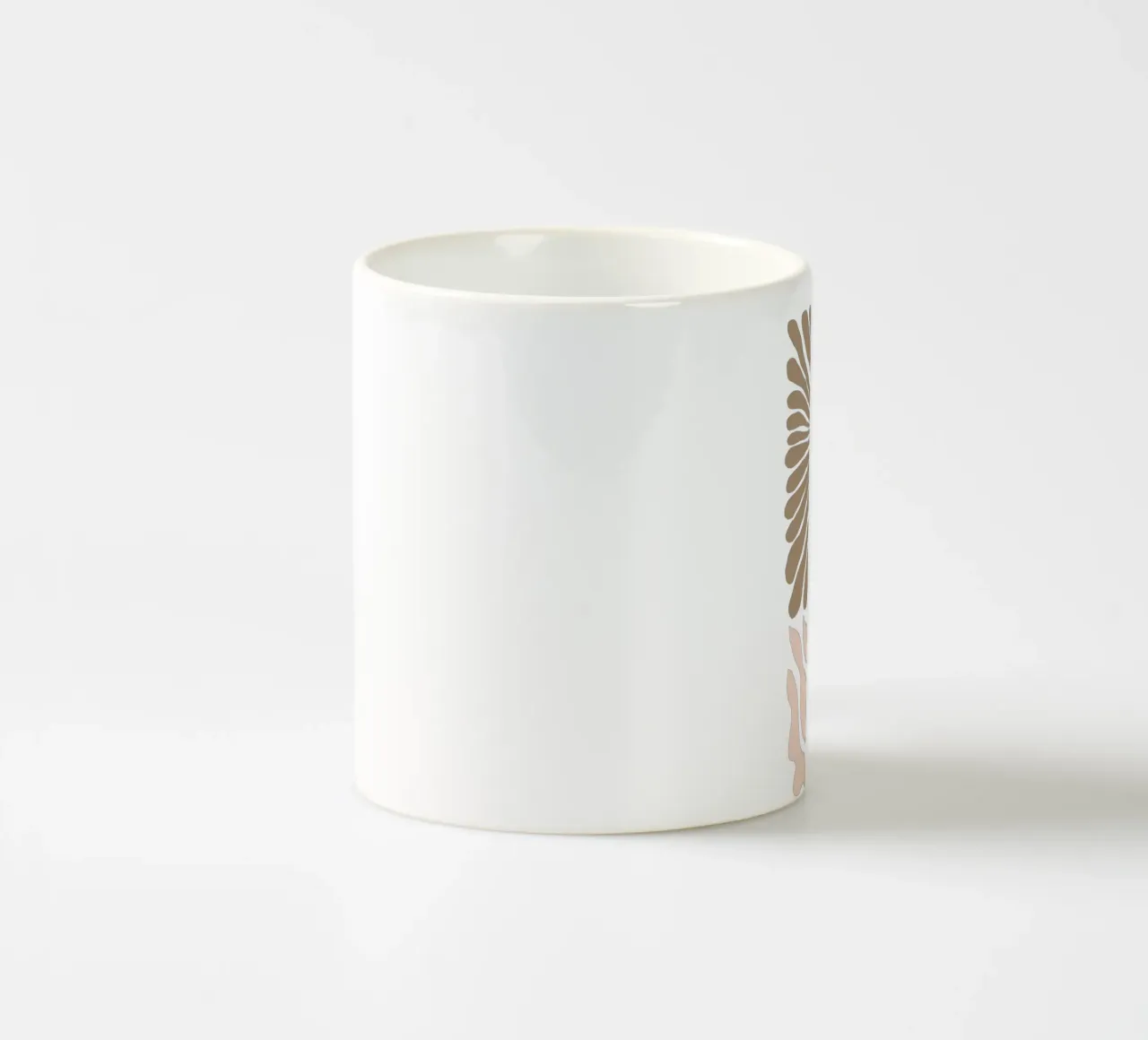 Fiore astratto moderno di metà secolo tazza in ceramica da Modern Muse