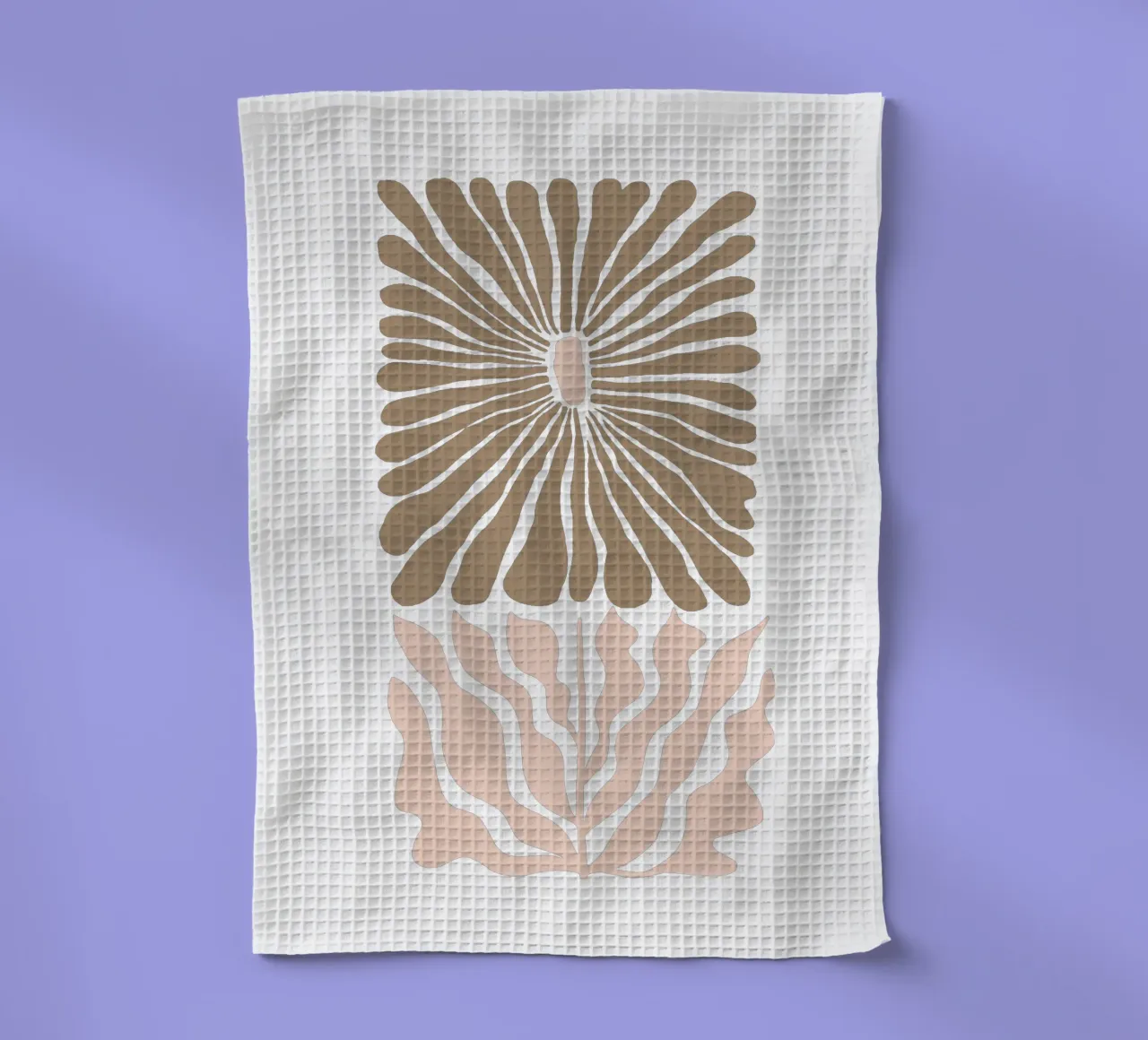 Fleur abstraite moderne du milieu du siècle torchon de Modern Muse