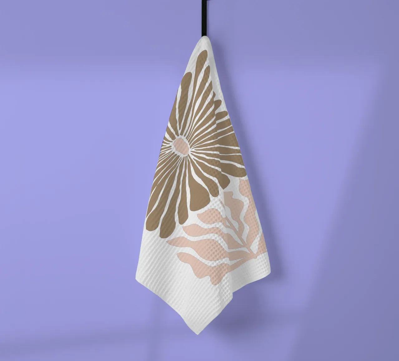 Fleur abstraite moderne du milieu du siècle torchon de Modern Muse