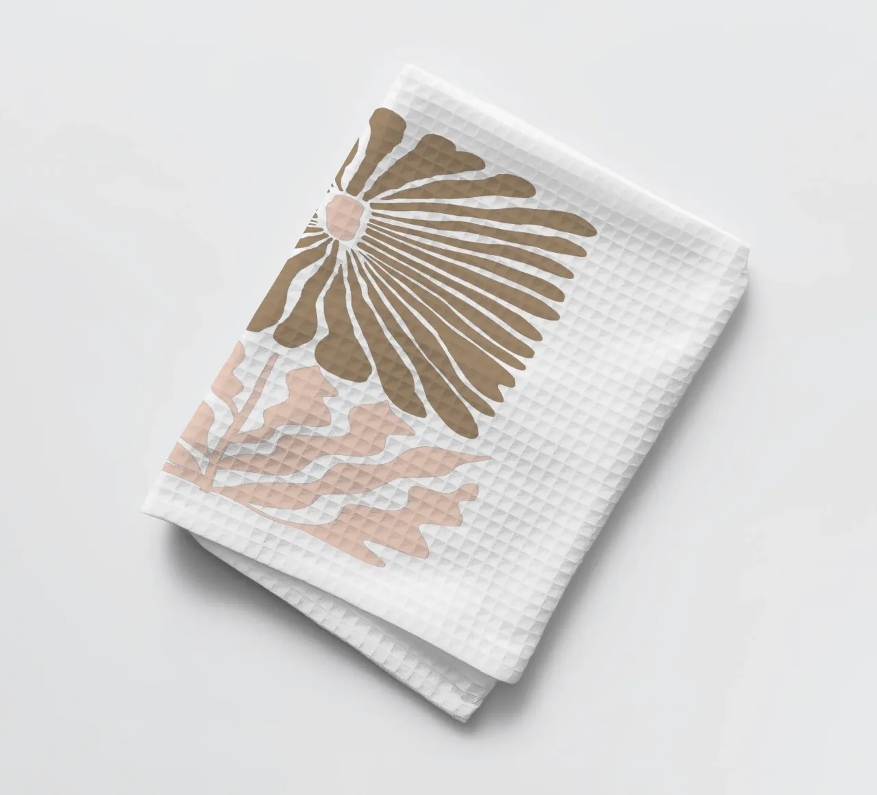 Fleur abstraite moderne du milieu du siècle torchon de Modern Muse