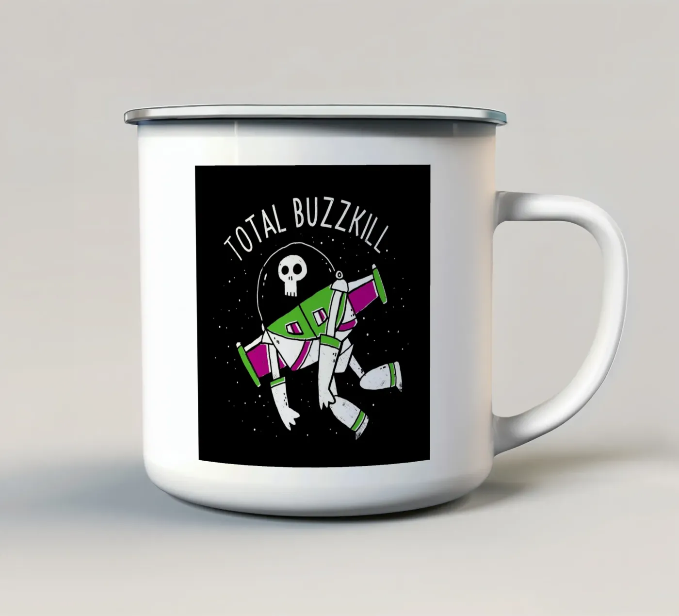 Total Buzzkill emaille mok van DinoMike