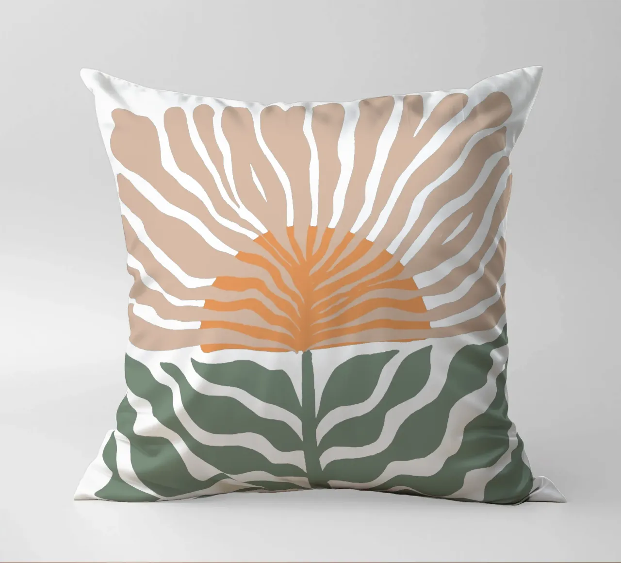 Midcentury Modern Abstract Flower decorative cushion by Modern Muse